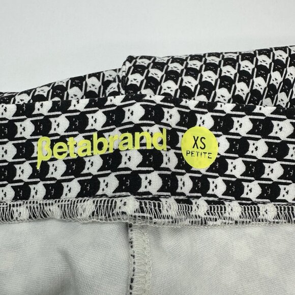 Betabrand Women NWT White Catstooth Skinny-Leg Pencil Dress Yoga Pant XS Petite - Picture 8 of 15
